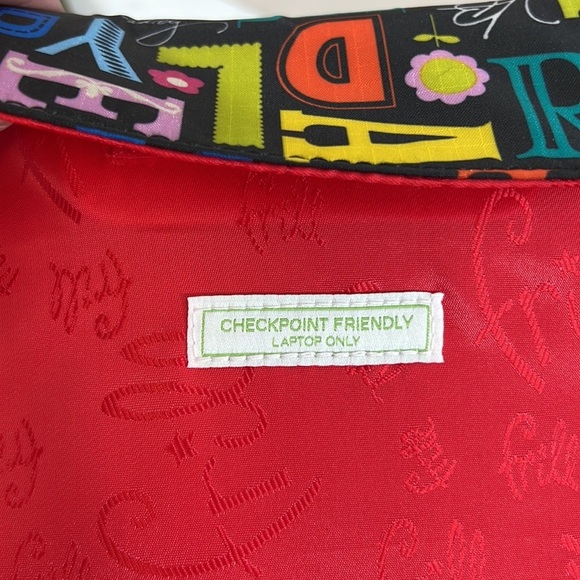 Vera Bradley Laptop Travel Tote from A to Vera Frill Computer Bag New Colorful - Picture 7 of 11